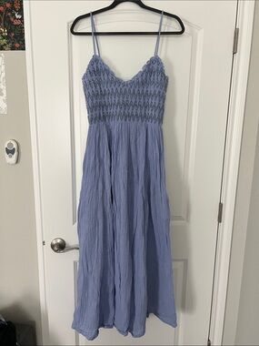 Never Worn, Free People Women's Sweet Nothings Midi-Solid, Blue Heron, XL